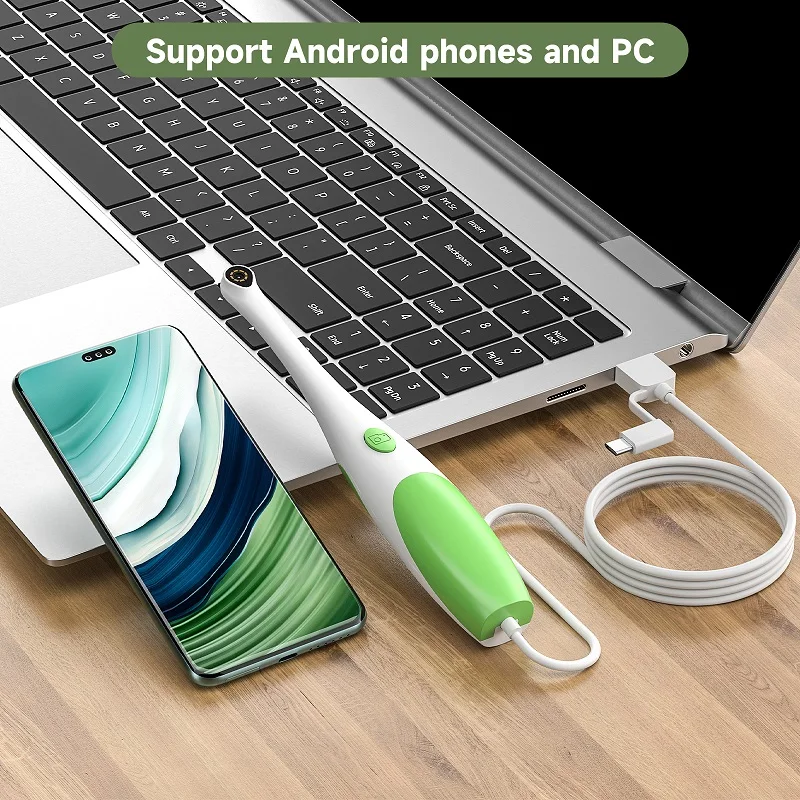 Handheld Android Endoscope Type-c Inspection Borescope 3IN1 USB Snake Camera 8 LED Lights Compatible with Android Phones PC