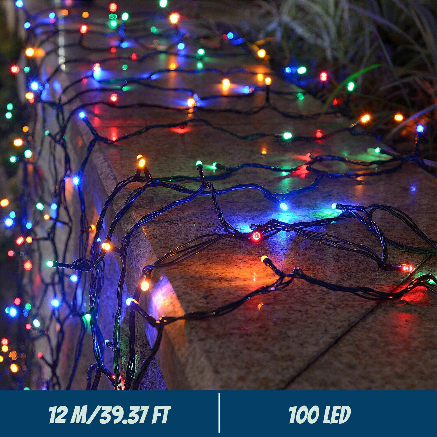 Luci a stringa solari a LED 300LED 8 modalità Luci natalizie per esterni ad energia solare Lucine natalizie stellate impermeabili