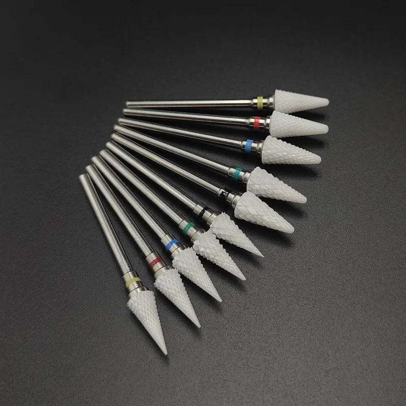 Gốm Carbide Móng Mũi Xoay Burr Xay Cắt Móng Tay Bit Máy Khoan Điện Máy Làm Móng Tay Chân Dụng Cụ