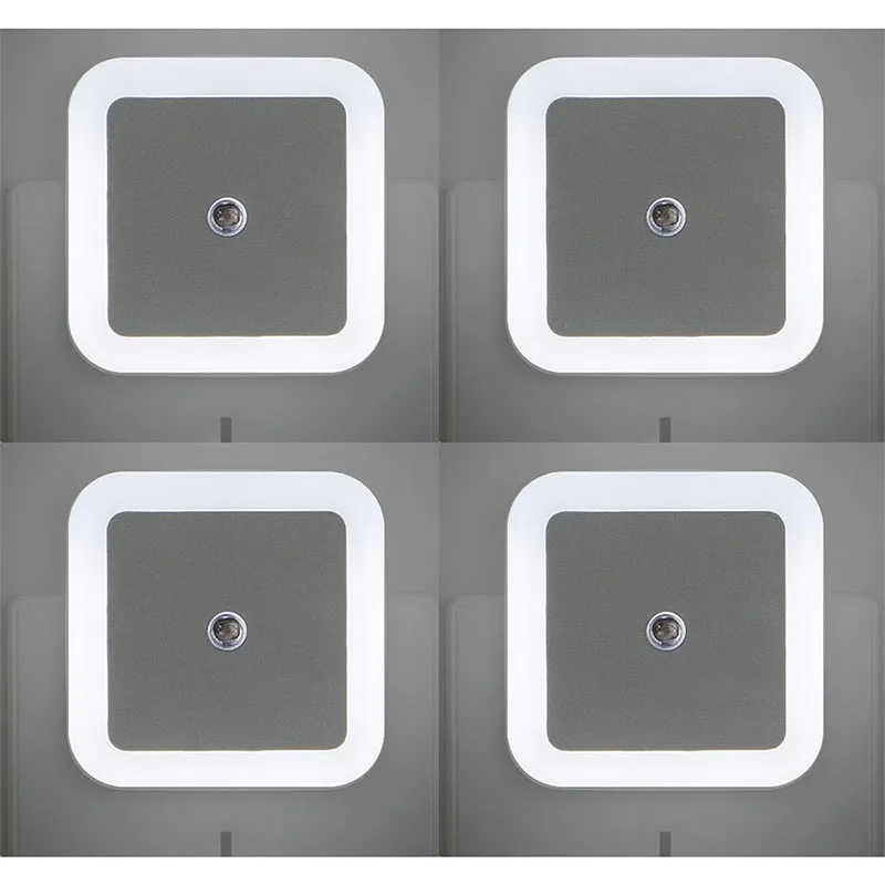 1/2/4PCS Nachtlicht Plug-in Wandtyp Geeignet für Schlafzimmer Badezimmer Treppenlicht Korridorlicht von der Dämmerung bis zum Morgengrauen