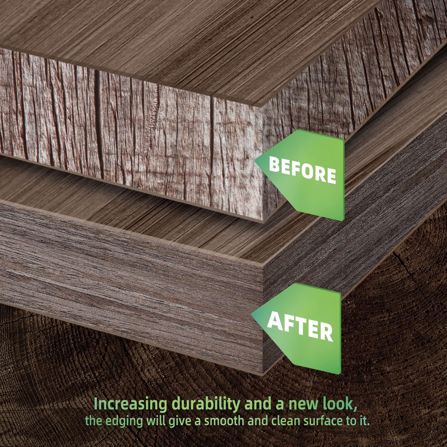 Banda de borde de chapa de madera de nogal, cinta prepegada de hierro con borde adhesivo termofusible, cinta de madera Flexible