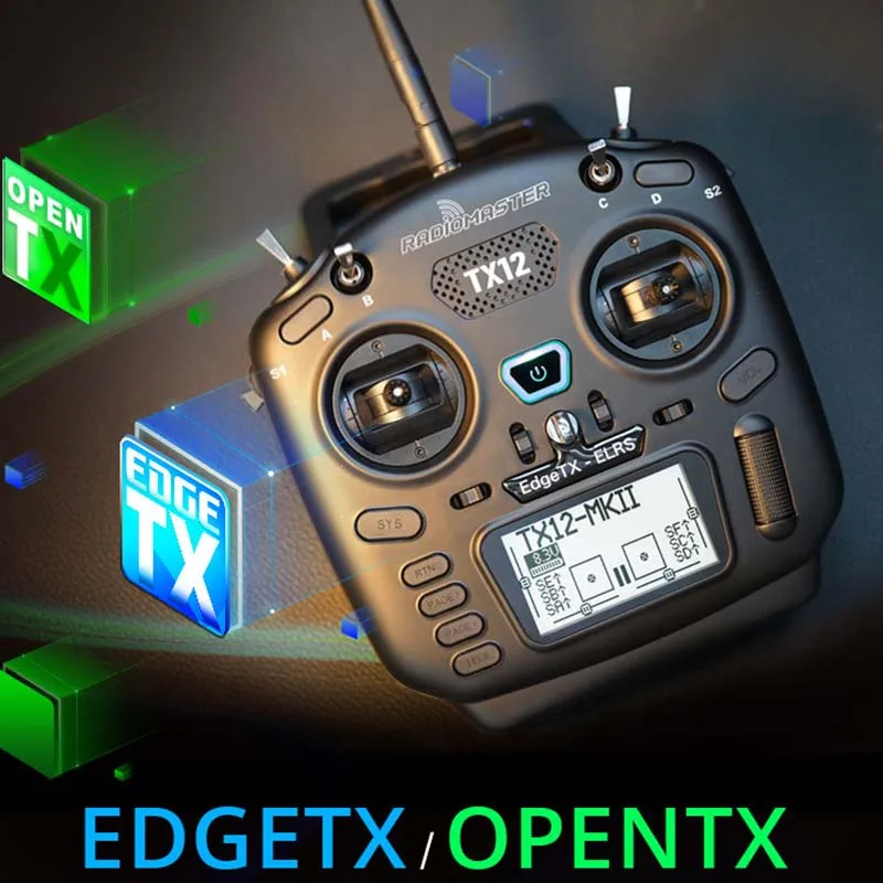 En stock RadioMaster TX12 MKII MK2 Mark 2 Radio ELRS/CC2500 EdgeTX OpenTX 16CH transmisor de Control de Radio Compatible con múltiples módulos