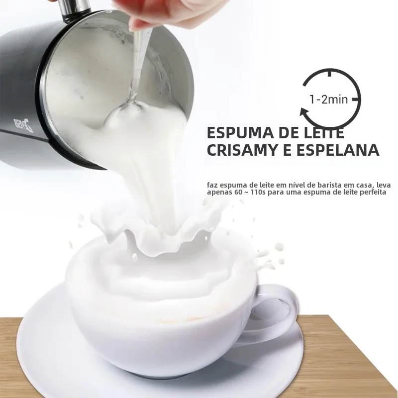 DEVISIB 3 in 1 Elétrica Leite Frother 300ml Máquina Automática de Espuma Quente e Fria para Café Latte Cappuccino Macchiato Chocolate Quente