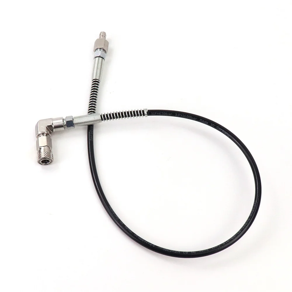 New High Pressure Whip Hose Charging Hose With 90-degree Adapter Remote Fill Extension