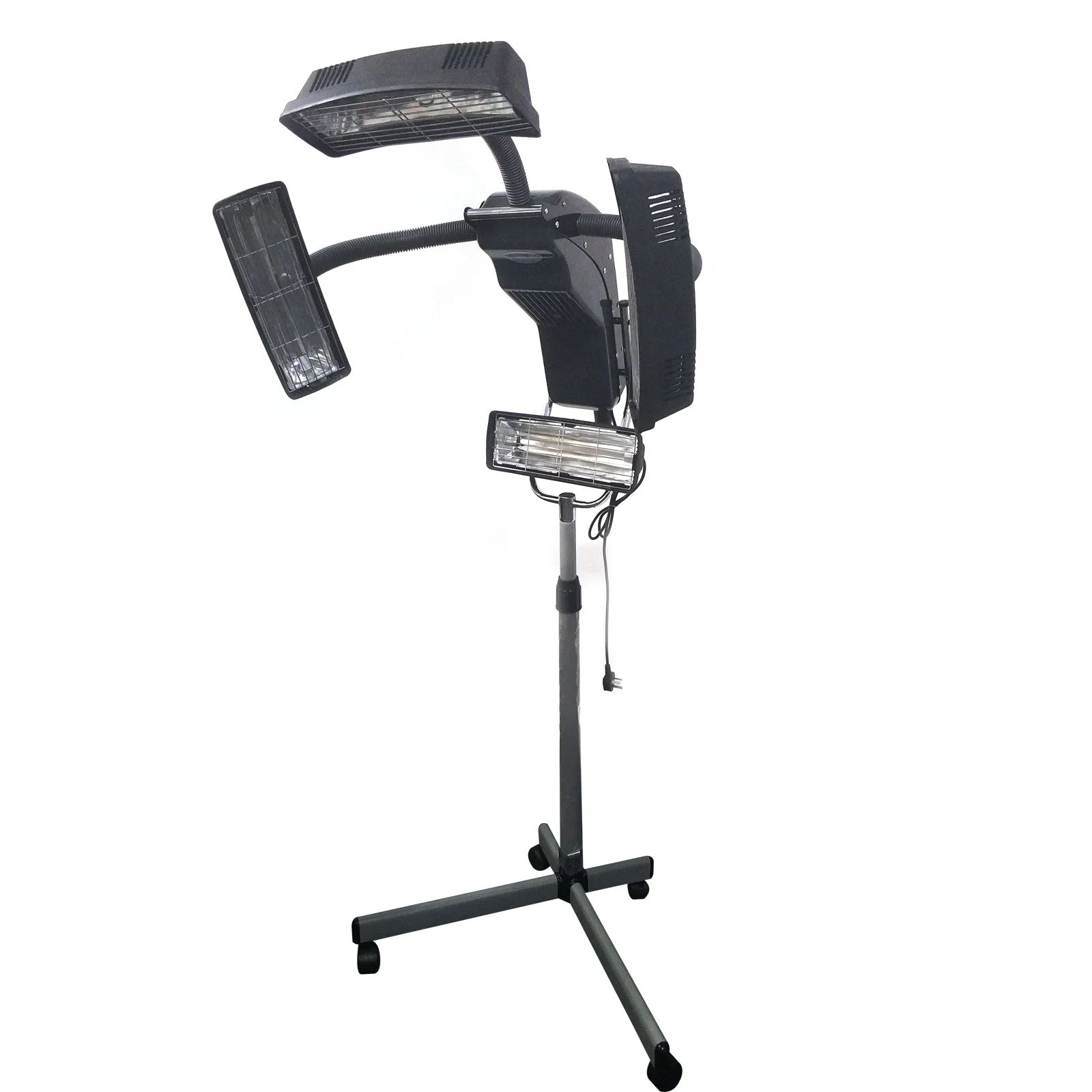 Carrello da parrucchiere su ruote 70-105 cm regolabile con 3 ciotole da colorare per parrucchiere Carrello da parrucchiere spa