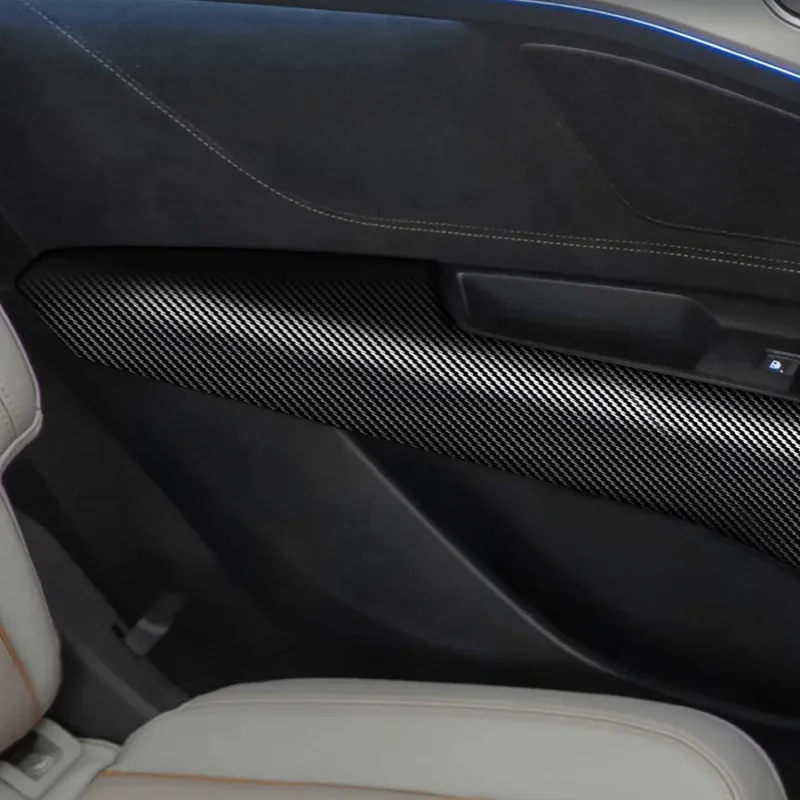 1-2pcs Nano Carbon Fiber Car Sticker Paste Protector Strip DIY Automotive Protective Film Auto Door Sill Side Anti Scratch Tape