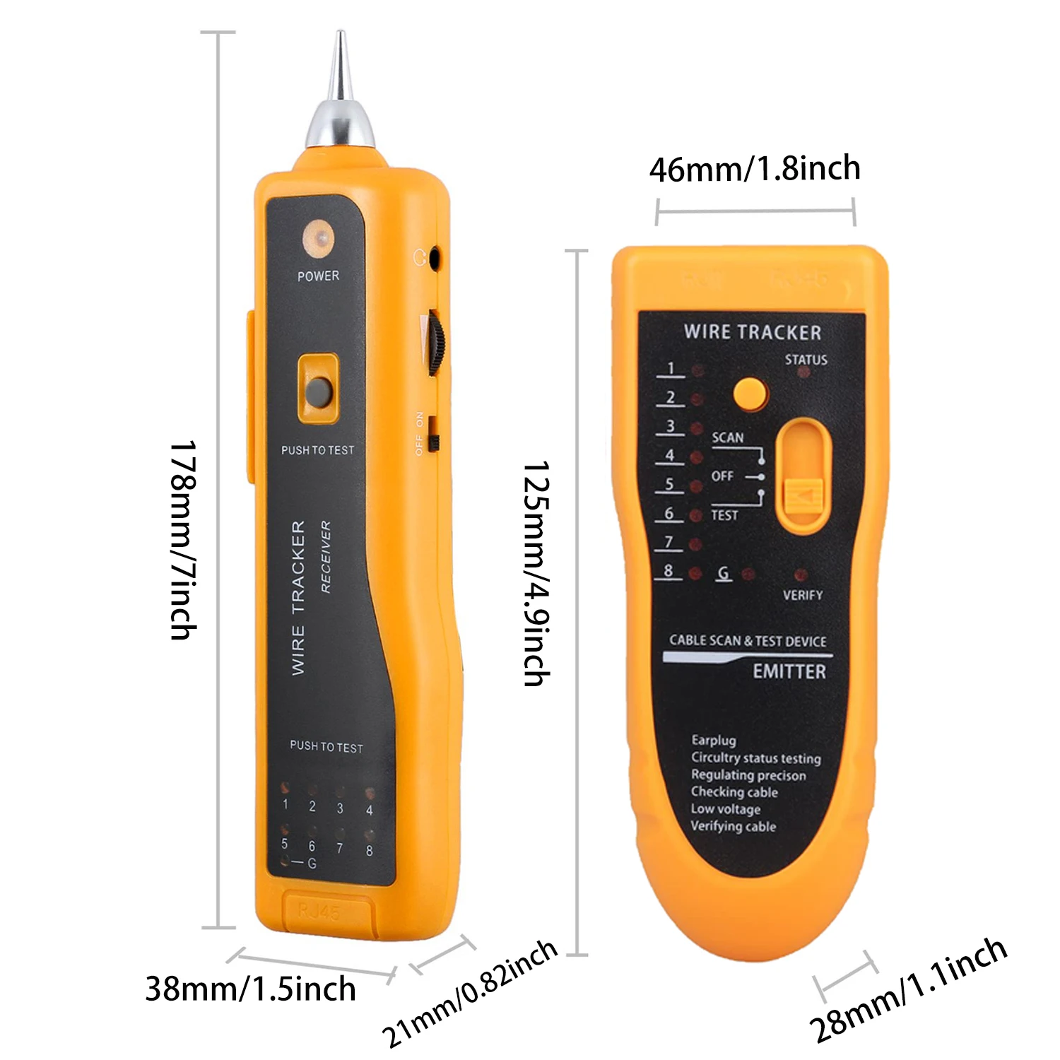 ケーブルテスター,ワイヤートナー,ネットワークイーサネットケーブル,ファインダー,cat5,cat6,rj11,rj45