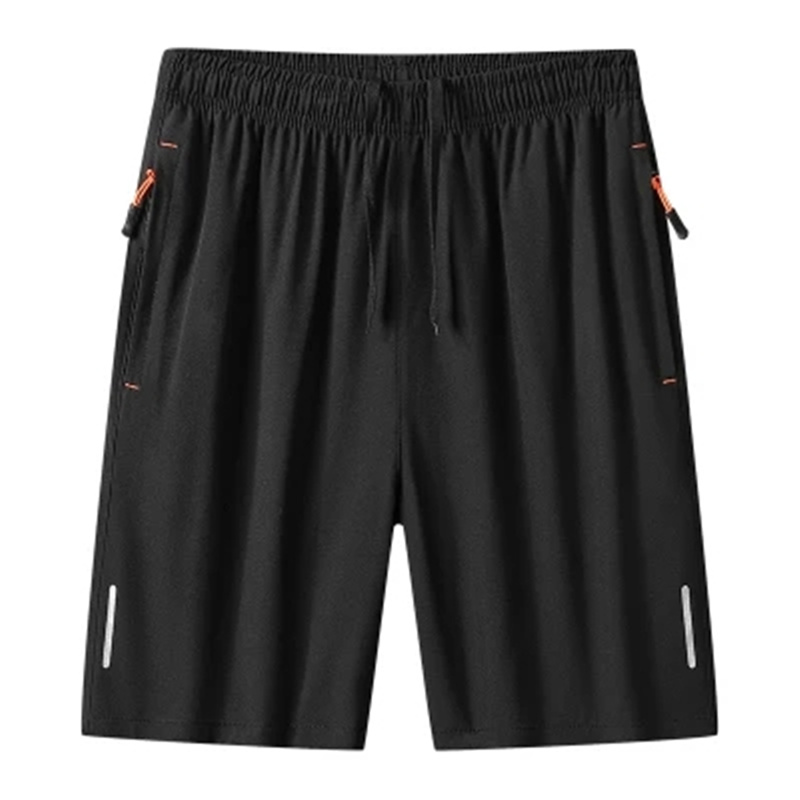 Pantalones cortos deportivos informales para hombre, ropa informal elástica de seda helada, transpirable, holgada, de talla grande, fresco y de secado rápido, 2024