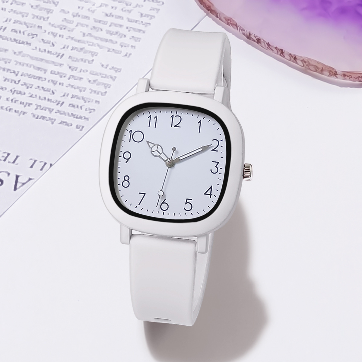 Reloj de pulsera de cuarzo de silicona para Mujer, Reloj de regalo de Navidad, relojes de Mujer para el Día de San Valentín