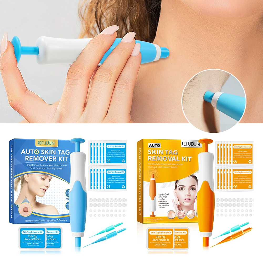 Dispositivo eliminador de etiquetas de Micro piel 2 en 1, Kit de eliminación de etiquetas de piel estándar y Micro, eliminador de verrugas y topo para adultos, herramientas de belleza para el cuidado facial