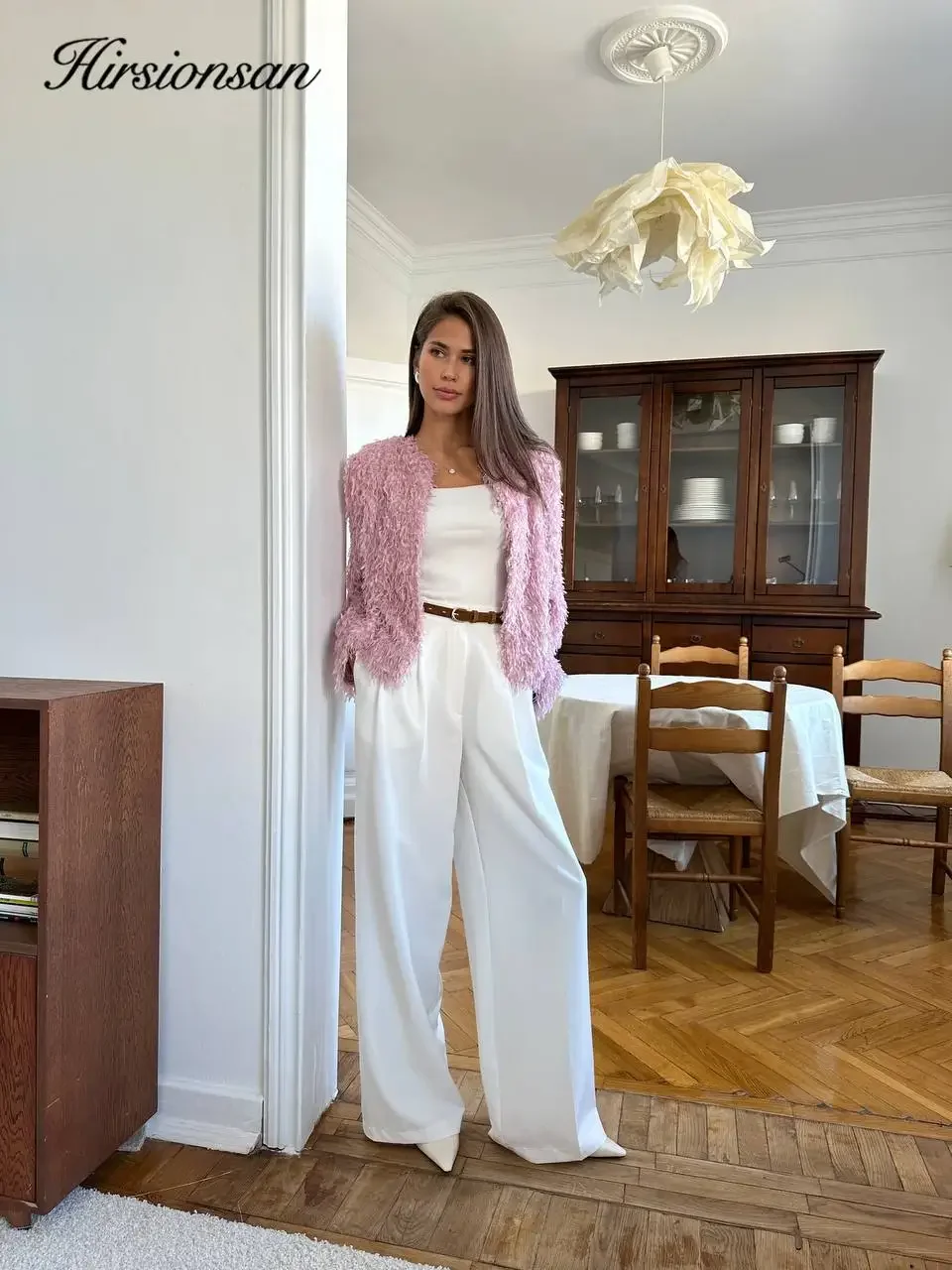 Женский трикотажный кардиган и мини-платье с кисточками