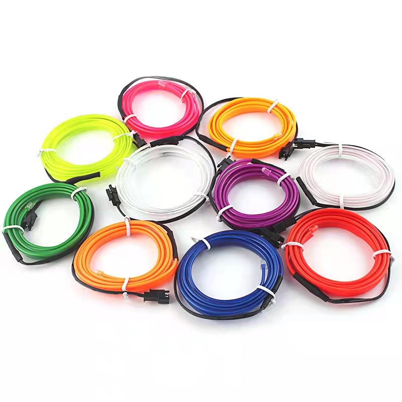 Ambiento de coche El cable LED USB Flexible neón luces interiores montaje RGB luz para decoración automotriz accesorios de iluminación