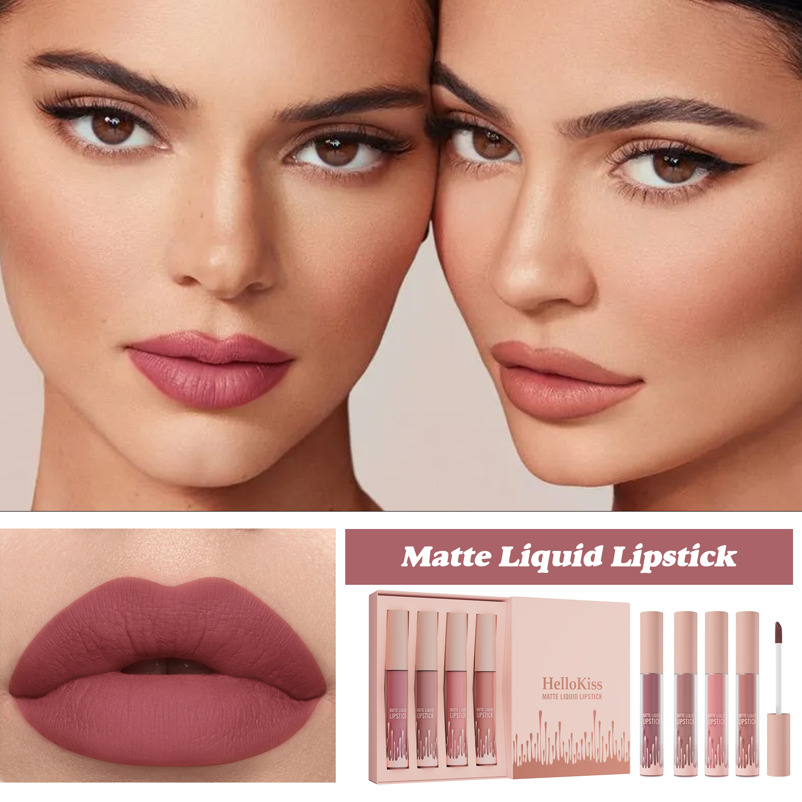 3 Pcs Matte Lipstick Lip Gloss Waterproof Non-Stick Cup Liquid Lipstick Matte Velvety Lip Glaze Lipstick Lip Stain Lip Care