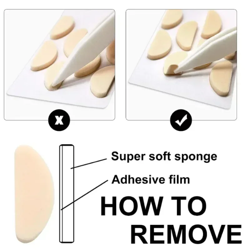 Self-Adhesive Eye Glasses Nose Pads EVA Foam Anti-Slip Reusable Mini Soft Oval Shape Glass Eyeglasses Accessories Kit