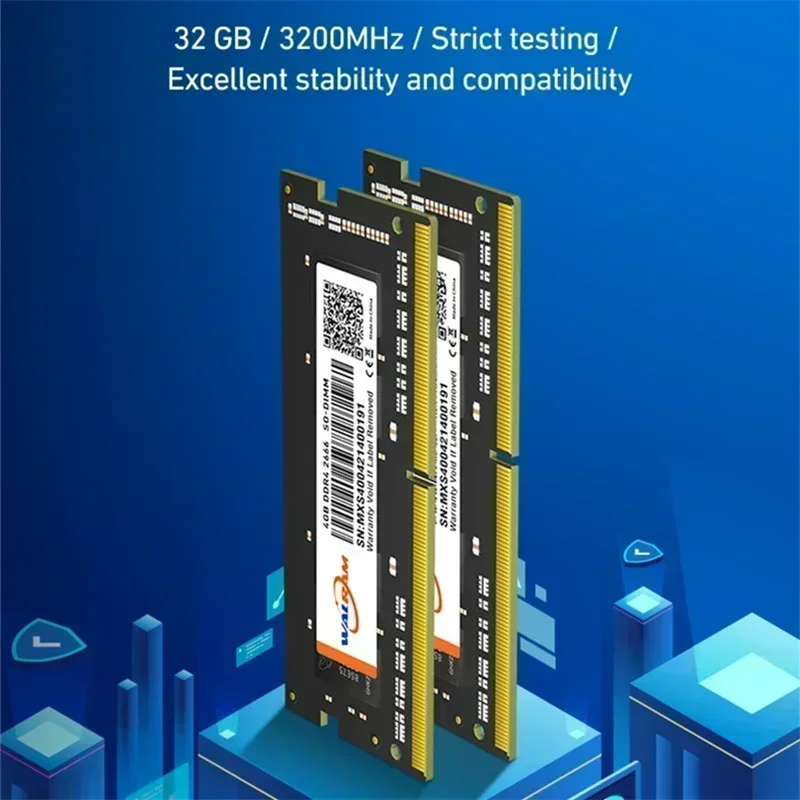 WALRAM Memoria Ram DDR3 DDR3L 8GB 4GB Ram DDR4 16GB 3200MHz 2666MHz 2400MHz 1600MHz Sodimm Interner Speicher für Laptop Notebook