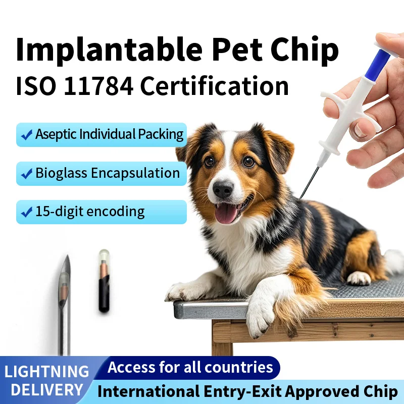 READELL 100 шт. стеклянная бирка с имплантером ISO11784/785 FDX-B использование черепахи сертификат ICAR чип для собак микрочип для домашних животных