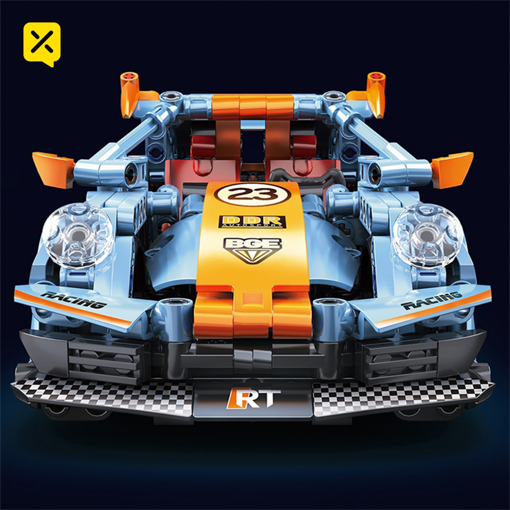 Técnico Racing Sport Car Building Blocks, MOC, Veículo Mecânico, Supercar Puzzle, Cidade Veículo, Brinquedos para Crianças, 523Pcs, 1:18 Modelo, 911TS