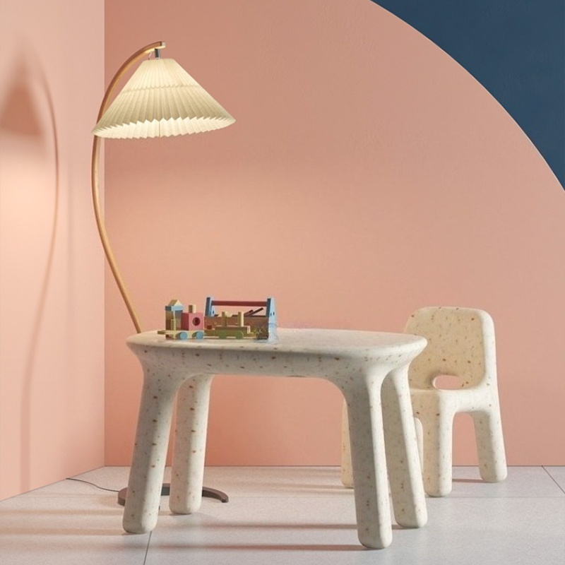 Nordic Kids Plastic Desk & Chair Set | Creative Small Writing Table for Living Room/Study | School Furniture