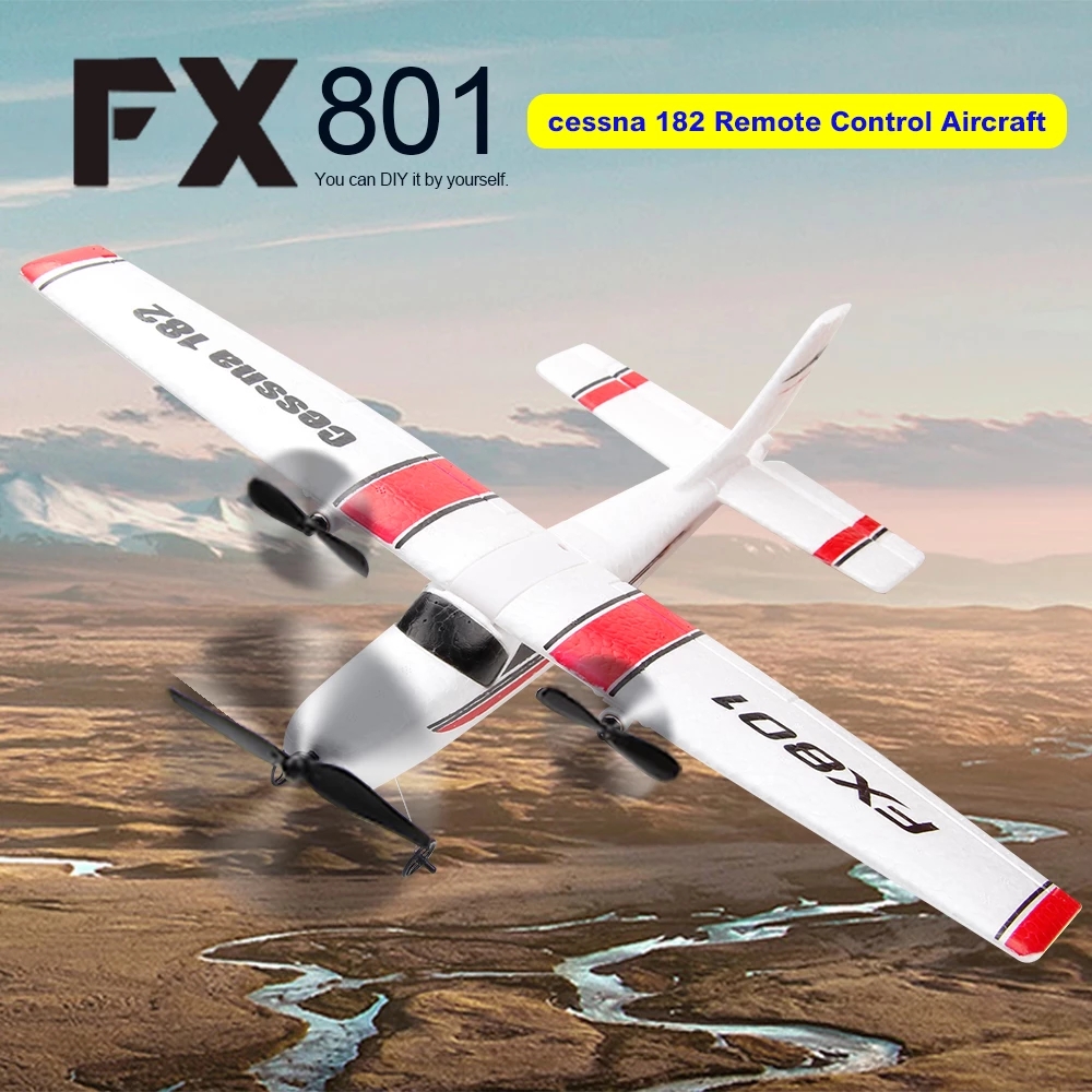 FX801 RC เครื่องบิน EPP โฟม2.4กรัม2CH RTF การควบคุมระยะไกลนกเครื่องบินคงที่นก mainan pesawat terbang ของขวัญสำหรับเด็กเด็ก