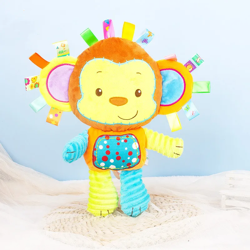 แท็กเด็กตุ๊กตาสัตว์ของเล่นBuilt-in Rattles Sensory Elephant Plush Bellของเล่นสําหรับSleep Plushทารกแรกเกิดเด็กวัยหัดเดินทารกของขวัญ