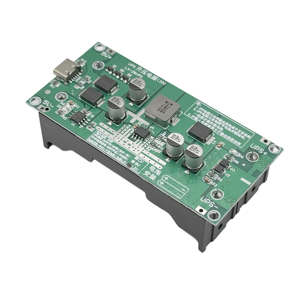 Type-C 15W 3A 18650 Lithium Battery Charger Module DC-DC Step Up Booster Fast Charge UPS Power Supply / Converter 5V 9V 12V