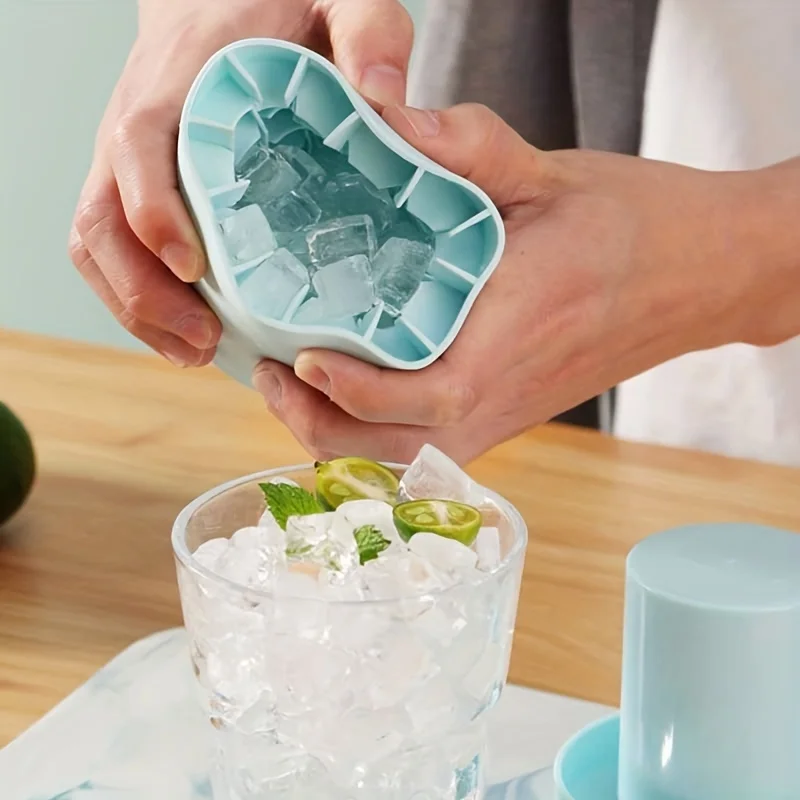 Quick Freeze ซิลิโคน ICE CUBE แม่พิมพ์ได้อย่างง่ายดาย Release ทนทานเป็นพิเศษสําหรับ Crafting ก้อนน้ําแข็ง BPA ฟรีถังน้ําแข็งถ้วยกระบอก