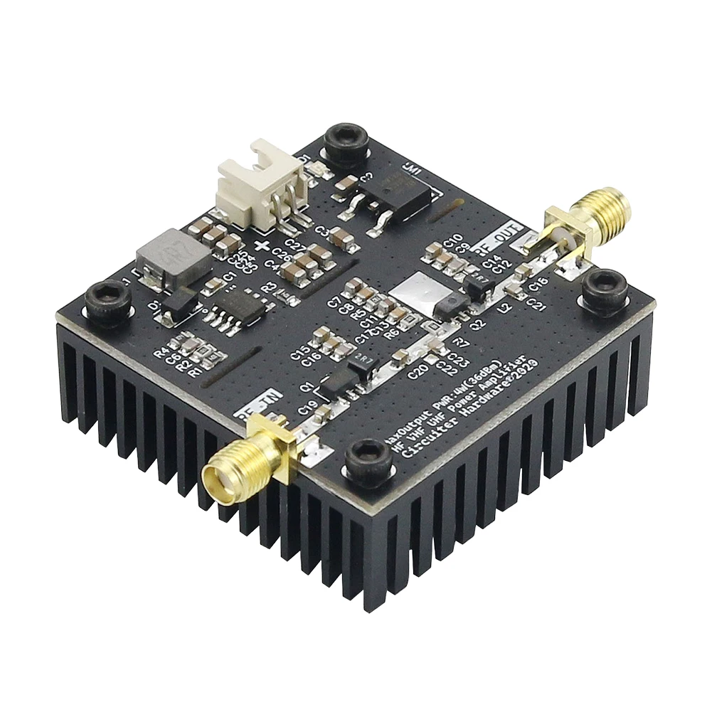 0,5-800 MHz RF Power Verstärker HF VHF UHF RF Sender power verstärker DC15-30V 15 W 40dB gewinn Für Ham Radio RF Verstärker Modul