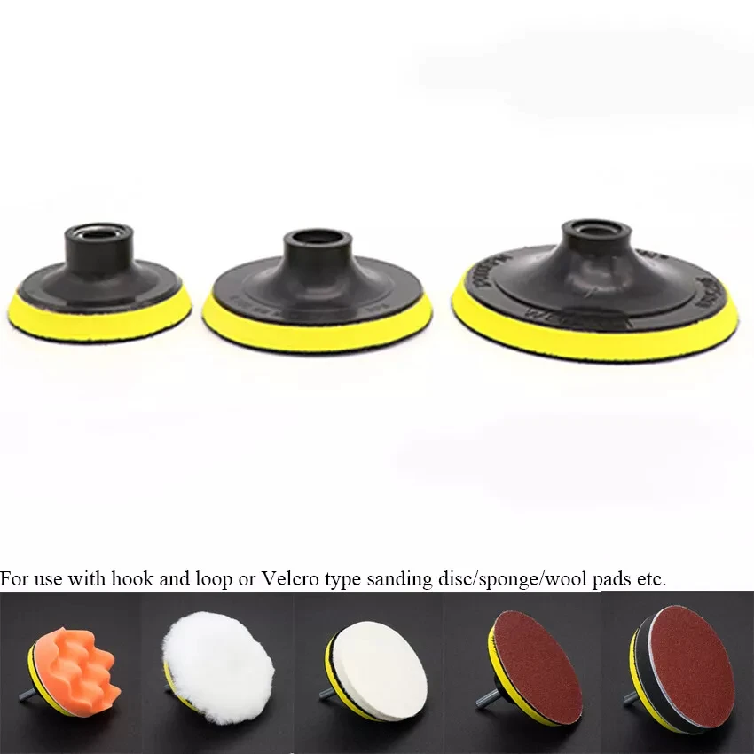 3/4/5/6/7inch 80/100/125/150/180mm Backing Pad Sanding Holder Disc Hook & Loop M10 M14 for Angle Grinder Sander Sanding Disc