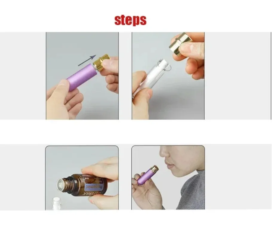 1 Máy Tính 5Ml Nhôm Nhiều Màu Máy Xông Hút Mũi Trắng Cao Cấp Cotton Bấc Xông Phòng Kim Loại Đế Hít Cho Tinh Dầu