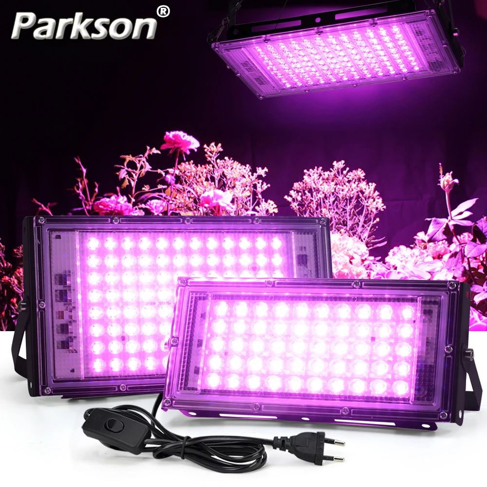 Full Spectrum LED Grow Light PhytoLamp For Plants Tent Flower Seeding 50W AC 220V Range Lamp Outdoor Floodlight Grow Phyto Box