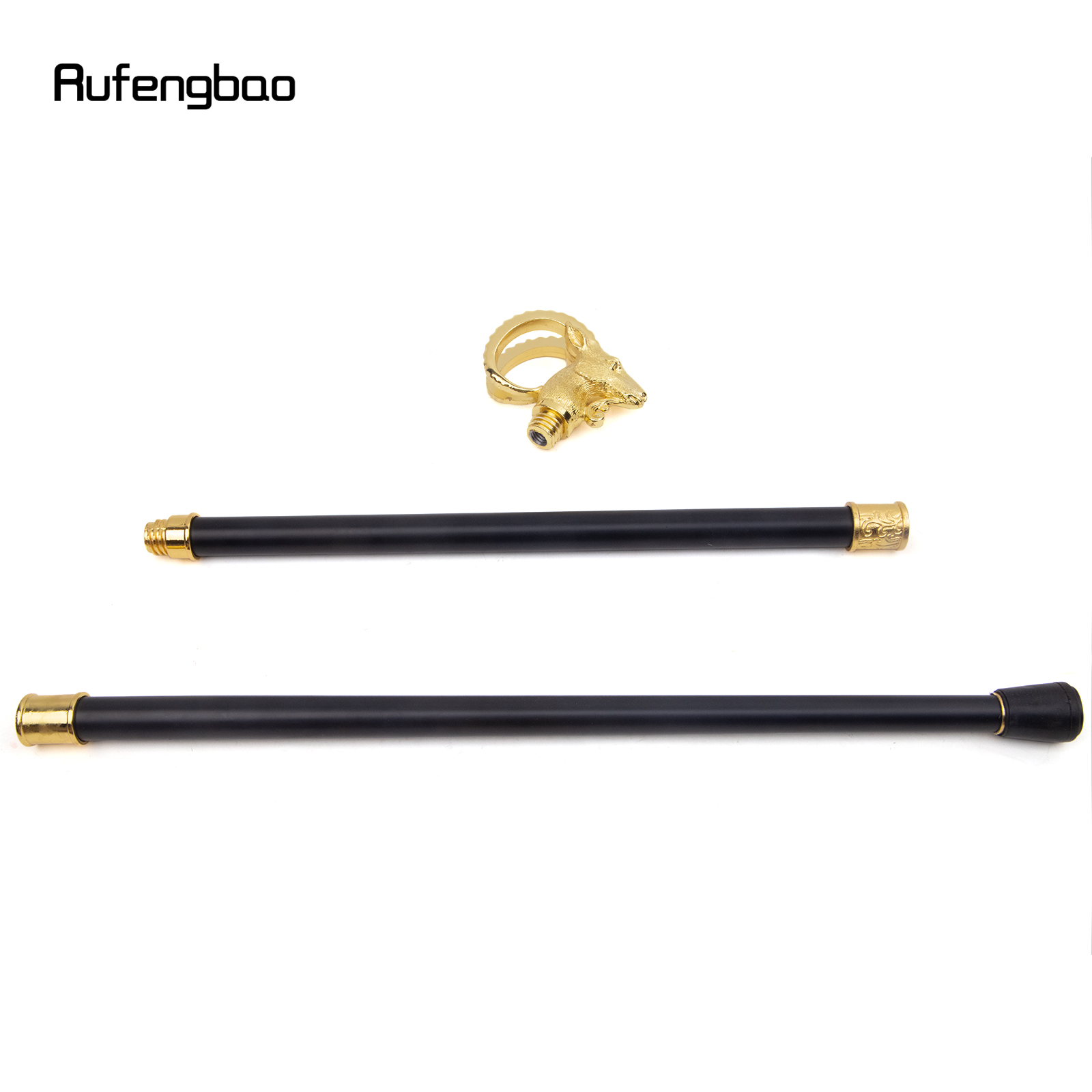 Bengala decorativa de cabra dourada, ovelha, animal, cospaly, festa vintage, elegante, bengala, dia das bruxas, 91cm