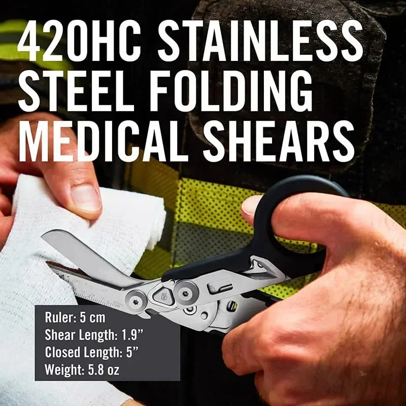 Tactical Rescue Scissor Replace for Leatherman First Aid Expert Folding Raptor Scissors Outdoor Survival Tool Combination Gadget