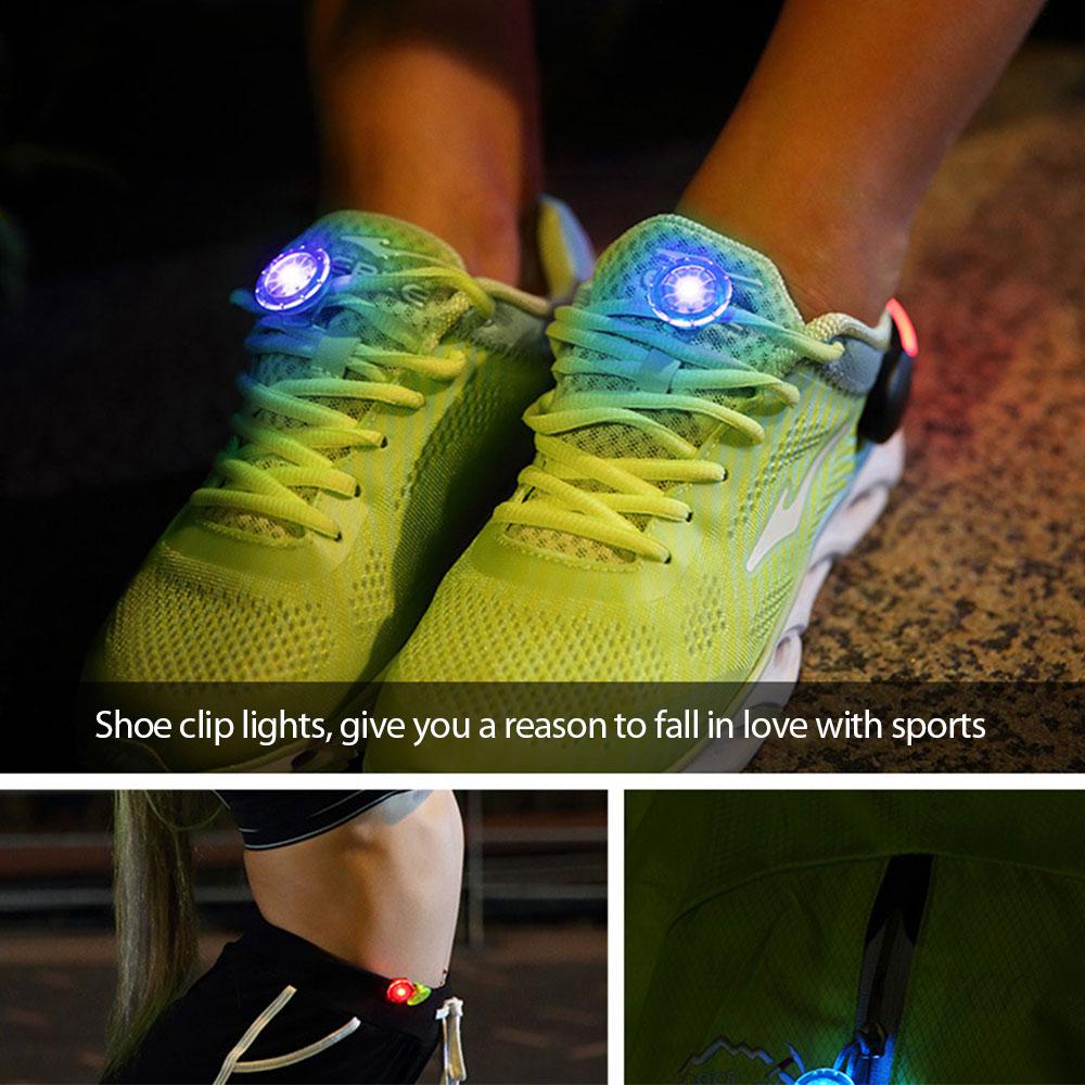 1/3/5PCS Światło do biegania Led Luminous Shoe Clip Light Wielofunkcyjne mini światło ostrzegawcze do biegania w nocy Klipsy bezpieczeństwa na zewnątrz
