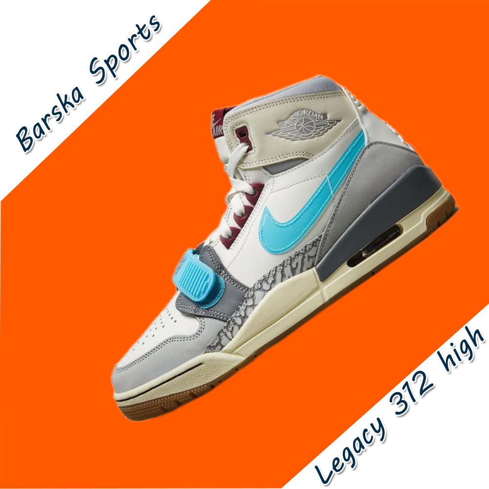 Zapatillas Nike AIR JORDAN LEGACY 312 altas para hombre, zapatillas de baloncesto con amortiguación ligera, zapatillas informales y cómodas, gris ceniza