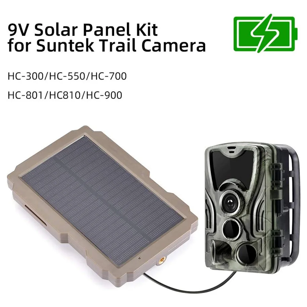 Trail Game Camera Solar Panel Kit 3000mAh 6V-12V Rechargeable Solar Charger for Hunting Camera