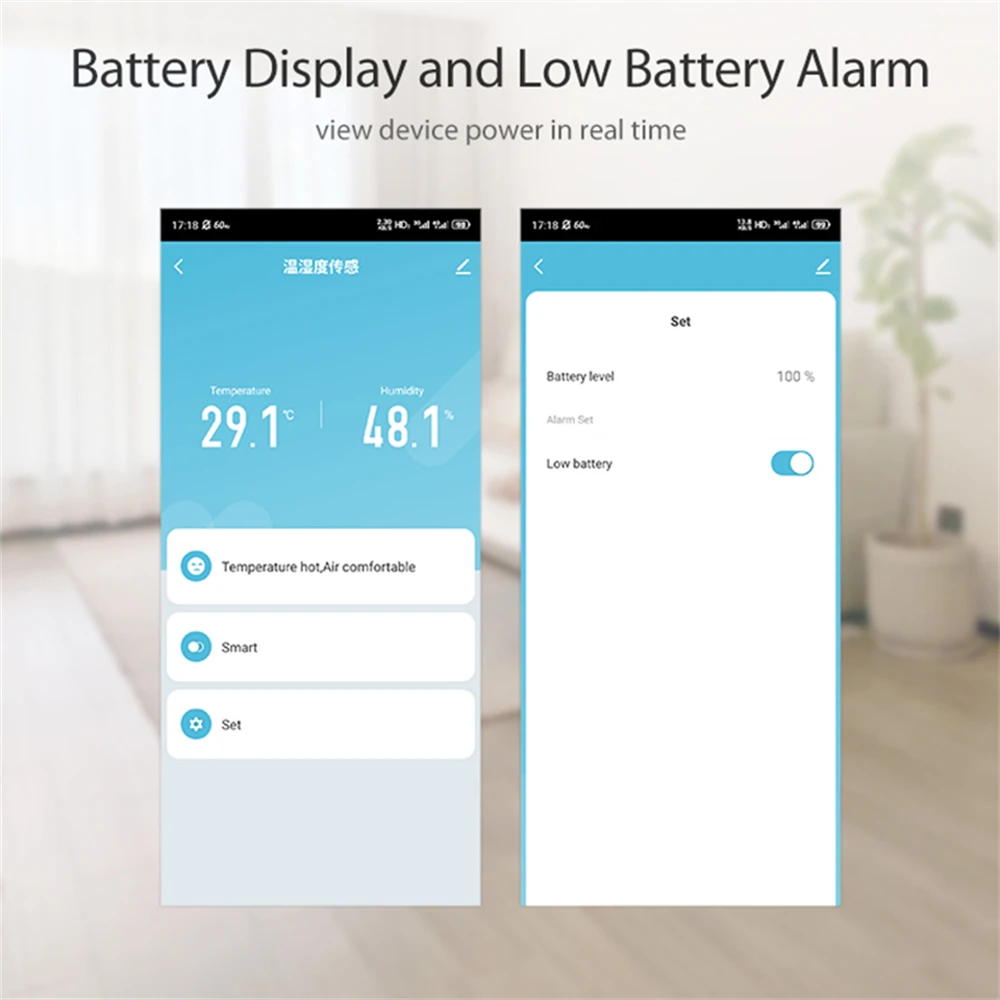 Tuya Homekit Zigbee Sensor inteligente de temperatura y humedad, batería alimentada por USB, aplicación remota, Monitor, Control por voz a través de Alexa y Google