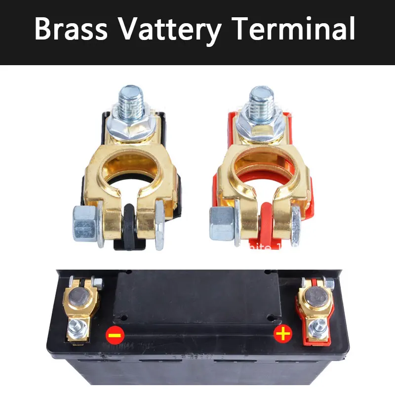 24V 12V Car Battery Terminal Brass Zinc Alloy Power Lug Posts Quick Release Battery Top Clip  Connectors 1-/2-/4-Way Junction