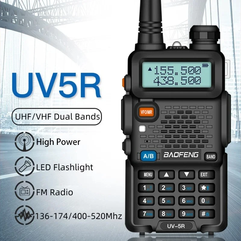 2pcs 5w uv5r baofeng walkie talkie dualband vhf uhf typ c langstrecken fm tragbarer ham cb funkgeräte handheld transceiver