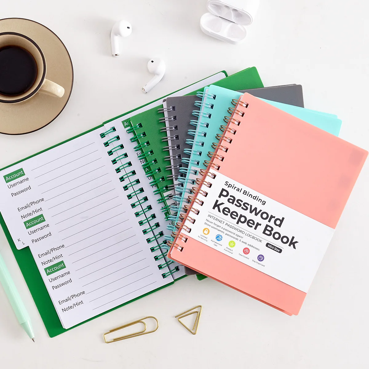 Password Book Notebook A6 With Alphabetical Tabs Notepad Office Supplies Stationery Diary School Supplies Gift Writing Pads