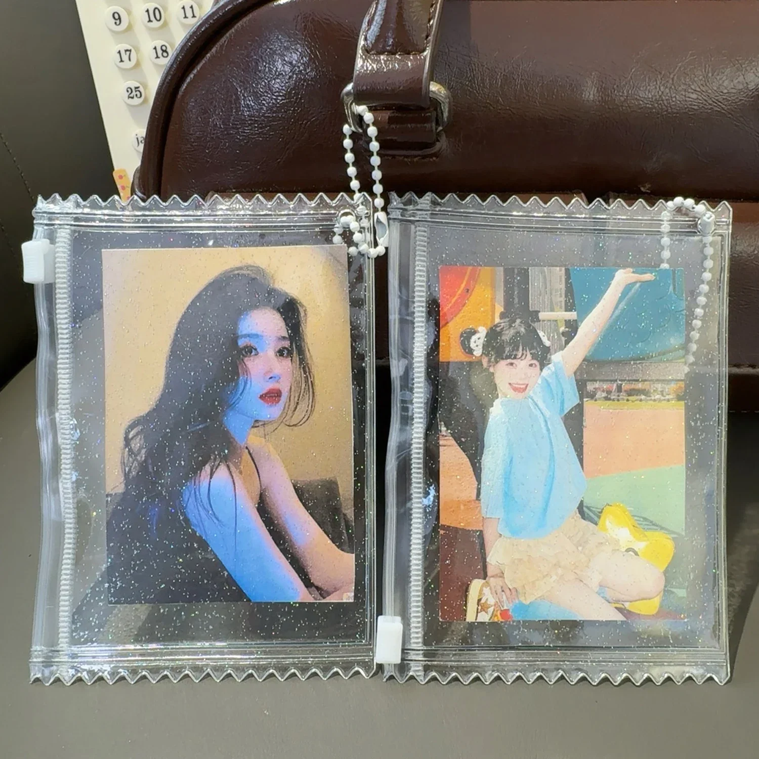 1-10Pcs INS Transparent Candy Bag Photocard Holder High Definition Kpop Idol Photo Card Sleeves DIY Badge Organizer Display Bag