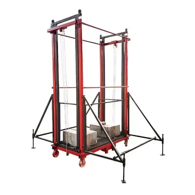 Scaffaldo di sollevamento portatile per interni ed esterni 2-8 metri di altezza portante 600 kg scala elettrica decorazione mobile personalizzabile