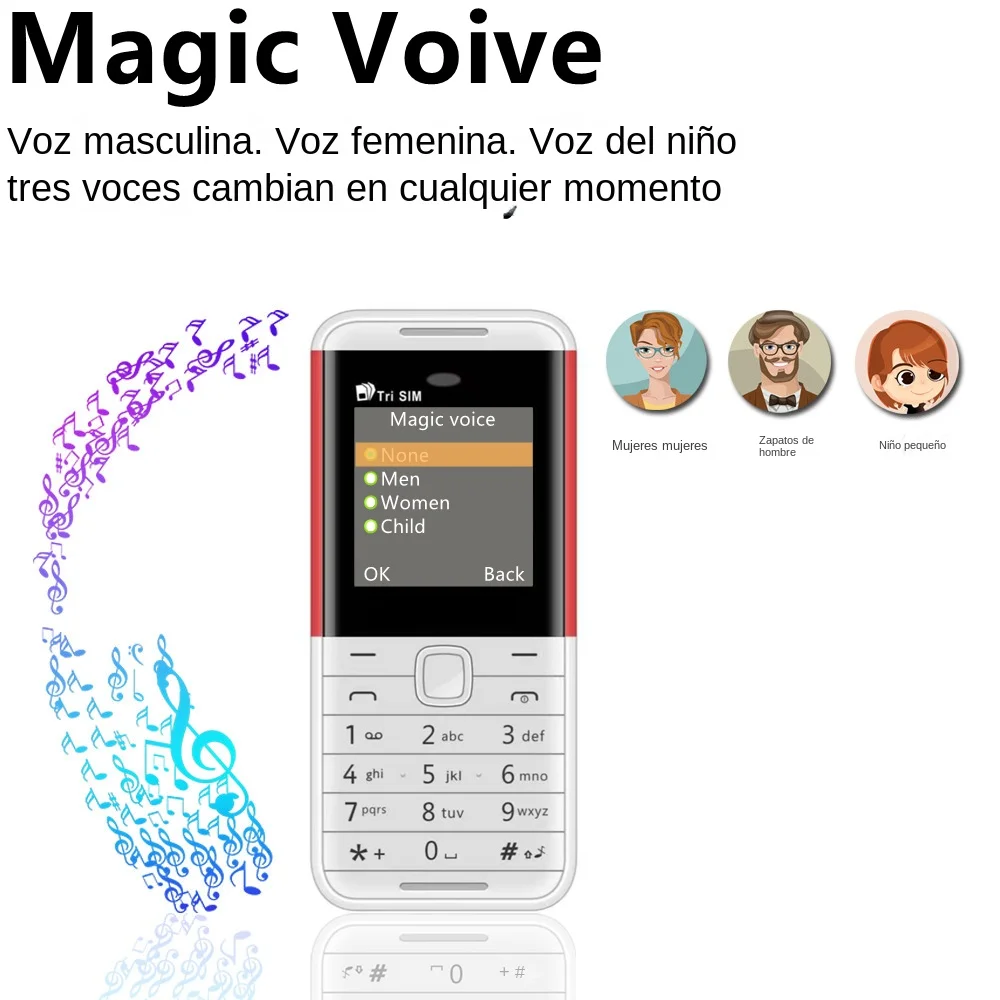 SERVO BM5310 3 tarjeta SIM 3 mini teléfono móvil en espera grabadora de llamadas automáticas dial Bluetooth marcación de velocidad voz mágica 1,3 "teléfono móvil