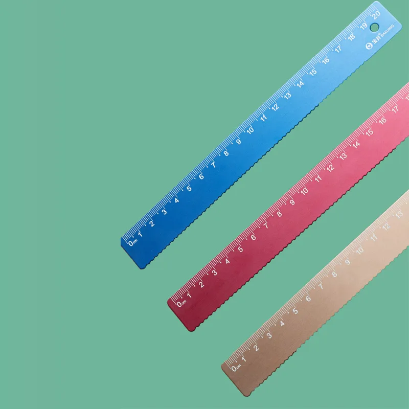 Righello in alluminio da 20 cm: strumento di misurazione dritto in metallo per bambini in età scolare, set regalo di cancelleria Kawaii e accessori per ufficio