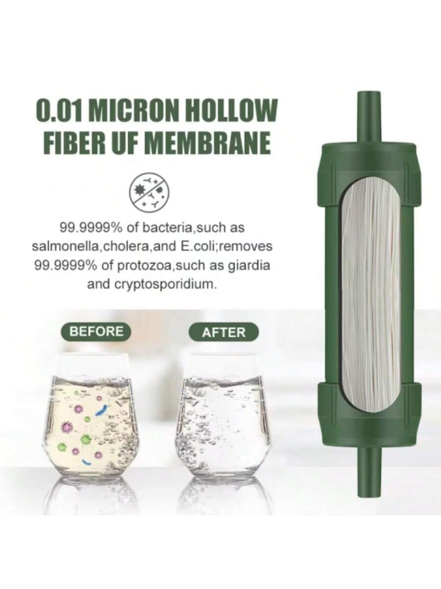 Outdoor Mini Wasserfilter Stroh Camping Reinigung Tragbarer Wanderwasserreiniger für Überleben oder Notfallbedarf