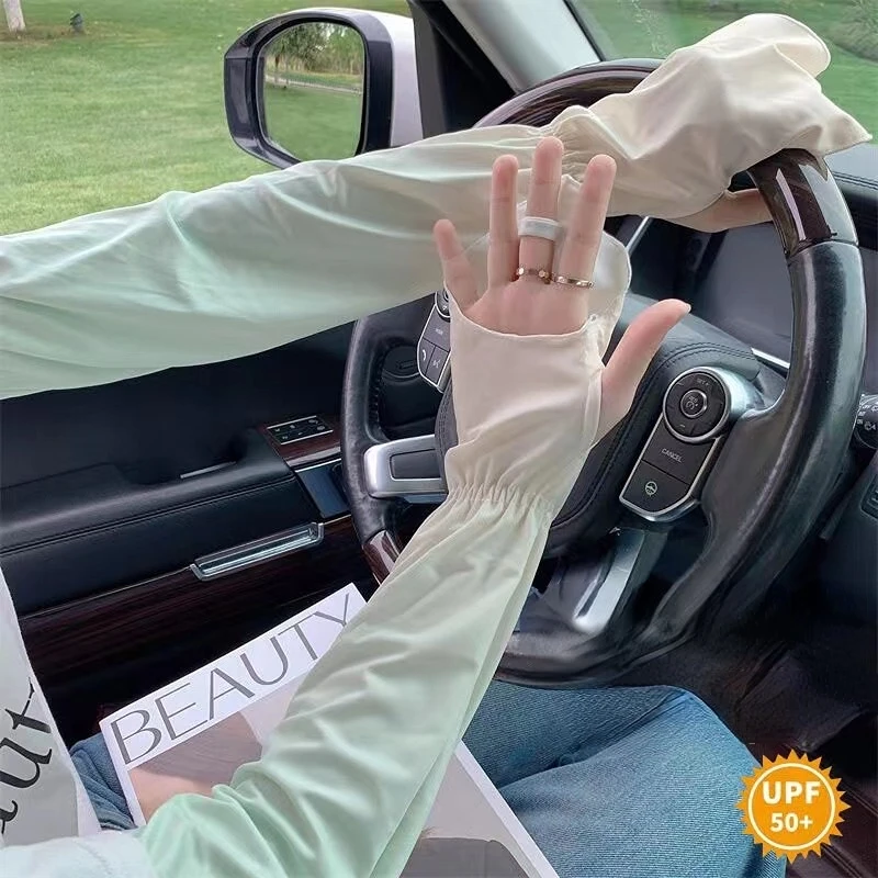 Градиентный солнцезащитный крем из ледяного шелка, летний женский чехол для вождения, свободный, большой размер, модная защита от ультрафиолета, езда на велосипеде на открытом воздухе