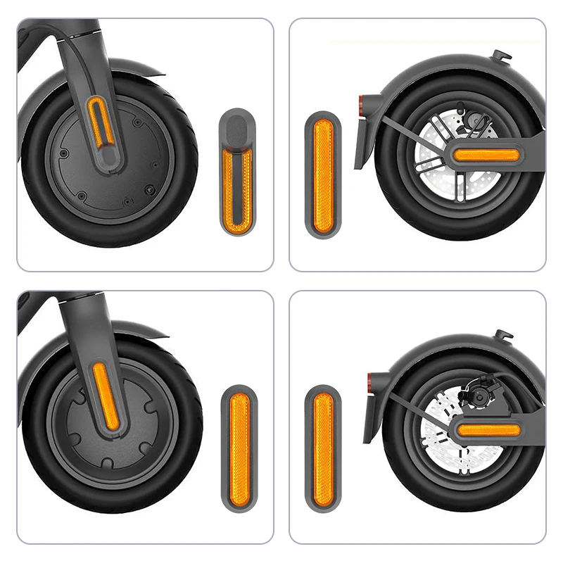 4 Stuks Scooter Voor- en Achterwiel Decoratieve Shell Onderdelen Voor Xiaomi M365 Pro Pro2 1S Scooter Reflecterende beschermhoes Onderdelen