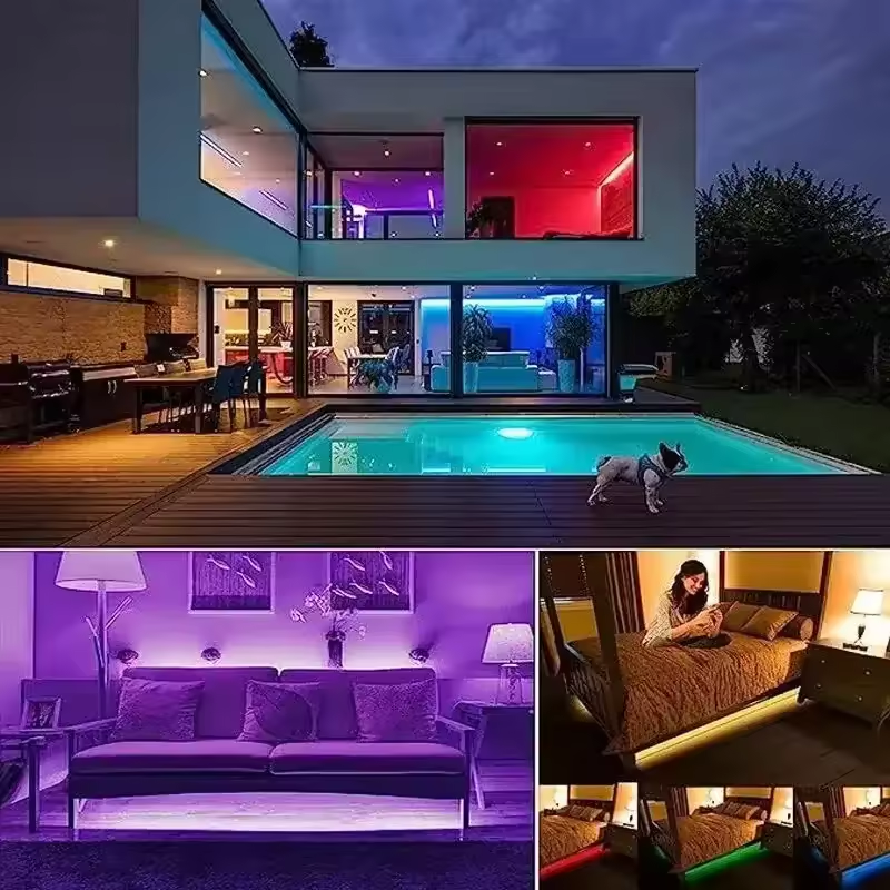 LED Strip Light Bluetooth 3/5/10M SMD5050 5V RGB Lights Flexible LED Lamp Tape Ribbon Self-adhesive TV Desktop Diode Decoration