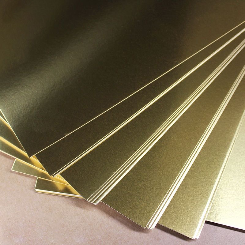  ﻿ A4 250G 20 Sheets Single-Sided Gold Silver Card Paper Extra Bright Silver Sub Golden Handmade DIY Laser Printing Cardboard