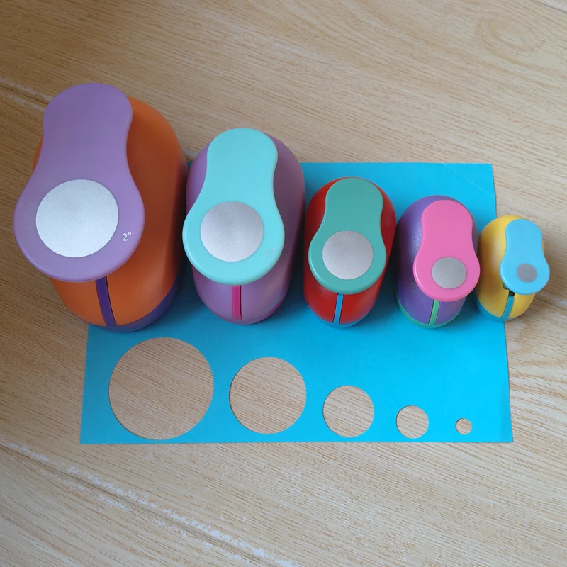 1 máy tính 3 "2" 1.5 "1" vòng tròn hình thủ công bấm Lỗ Dao Cắt Giấy Thêu Sò học Giấy puncher EVA bấm lỗ miễn phí vận chuyển