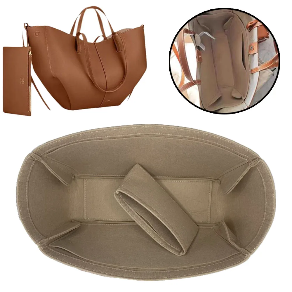 Fit for Polene Cyme Tote Organiser , Felt Insert Organizer Keep Mini Tote in Shape Liner Insert Protector